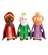 Pack 3 Peluches Reyes Magos, 20 cm, Felpa y Poliéster, Decoración Navidad