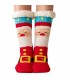 Calcetines Borreguito Papá Noel, Talla Única, Multicolor, Felpa, Algodón y Poliéster
