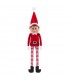 Muñeco Elfo Travieso, Vinilo Textil, Peluche y Velcro, 30 cm, Decoracion Navidad