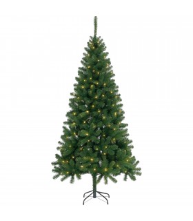Arbol de Navidad, Luces LED Incorporadas, Verde, PVC y PE, 5W, 220-240V, 50-60Hz