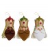 Pack 3 Colgantes Reyes Magos, Poliéster y PP, 1 LED, 10x7x15 cm, Pilas Incluidas