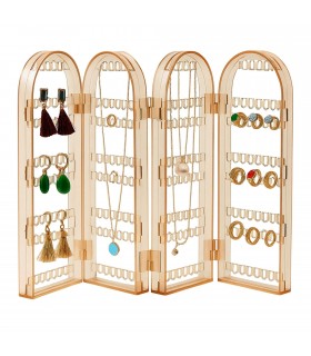 Joyeros Organizador, Material Acrílico Transparente, Color Marrón Claro