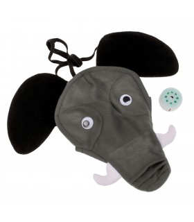 Calzoncillo Sexy Elefante con Chip de Sonido, Spandex, Algodón y Poliéster, Gris y Negro, Talla Única