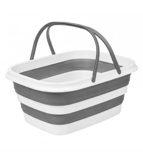 Cesto Ropa Plegable, PP + TPR, con Asas, 8.5L, 38.5x28x31 cm