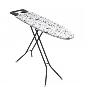 Tabla de Planchar Plegable, 105x30 cm, Estructura de Metal, Antracita, Soporte para Plancha, Altura Ajustable