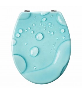 Tapa WC Universal, Bisagras de Acero Inoxidable, 43,5x37,5 cm, Fácil Instalación, Diseños Decorativos