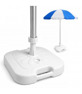 Base para Sombrilla Rellenable, Agua o Arena, hasta 20 kg, Ø2-3.8 cm, 45x45x12 cm