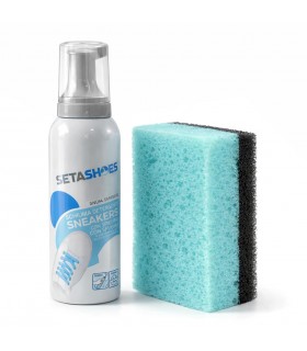 Espuma Limpiadora para Zapatos con Esponja, 125 ml, para Todo Tipo de Calzado