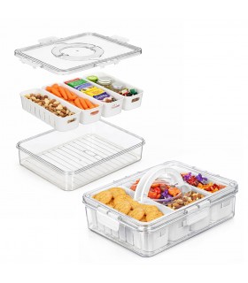 Caja Organizadora Hermética, 3.2L, Plástico, con Tapa y Asa, Cierre Seguro