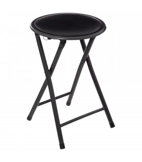 Taburete Plegable de Aluminio con Asiento Acolchado