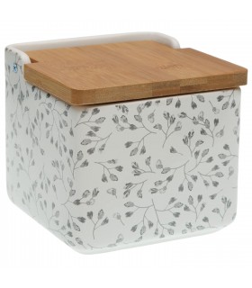 Salero de Cocina, Cerámica con Tapa, 12,2 x 12,2 x 11,5 cm, Oxford