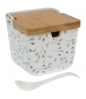 Azucarero de Cocina, Cerámica con Tapa, 11,2x11,2x10,3 cm, Oxford