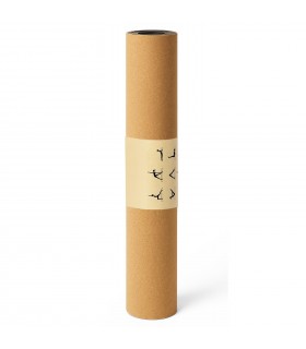 Esterilla de Yoga, Corcho Natural con Base Antideslizante, 60x180 cm, Asa de Transporte