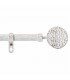 Barra de Cortina Extensible de Metal, 120-210 cm, Ø19 mm, Soporte Ajustable
