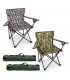 Pack 2 Sillas Plegables de Camping Camuflaje, 50x50x80 cm, Metal y Tejido Oxford Resistente, Ligeras, Portavasos