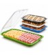 Set 4 Fiambreras Herméticas, 1.2 L, 25x17x6 cm, Cierre Seguro, Apilables, Aptas para Lavavajillas, Colores Surtidos