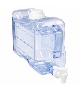Dispensador de Bebidas con Grifo 5.68L, Transparente con Asa, 34x12x22 cm