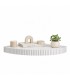 Estantería de Pared Flotante Acanalada, MDF Mate, Máx. 5kg