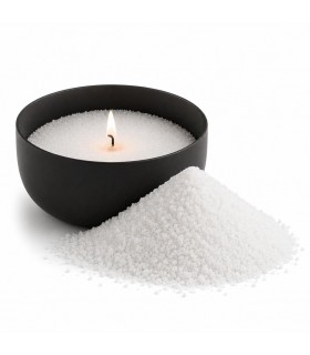 Cera de Arena para Hacer Velas, Incluye 6 Mechas, 400g Perlas Cera Vegetal, Sin Fragancia