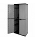 Keter Armario Alto, Resina, 3 Estantes Ajustables, 68x39x166 cm, Gris Oscuro, Gran Capacidad