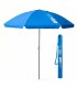 Sombrilla Playa Grande Ø200 cm, Inclinable y Plegable, UV50+, Antiviento, 8 Varillas, 28/32 mm, Azul