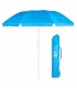 Sombrilla Playa Grande Ø180 cm, Inclinable y Plegable, UV50+, Antiviento, 8 Varillas, 22/25 mm, Azul Turquesa