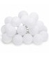 Guirnalda de Luces LED, 20 Bolas, Algodón, Ø5,8 cm, 435 cm