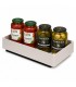 Organizador Deslizante Extraíble para Armarios de Cocina, Telescópica, ABS y Acero Inoxidable, Beige