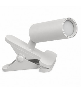 Lámpara LED con Pinza, 360°, Recargable USB, Luz de Lectura, ABS y Acero Inoxidable, 12x8x20 cm