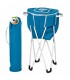 Nevera Portátil Plegable con Soporte, Acero y Poliéster, Máx. 30kg, Azul, Ø44x35x84 cm
