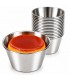 Pack de 12 Moldes para Flan, Acero Inoxidable, Cónico, Plateado