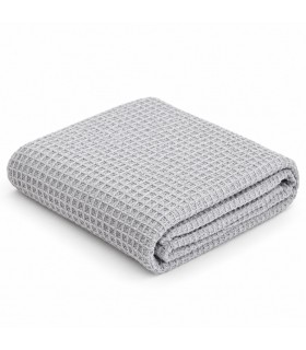 Colcha Multiusos Waffle, 100% Algodón, Tacto Suave y Transpirable, 3 Medidas Diferentes