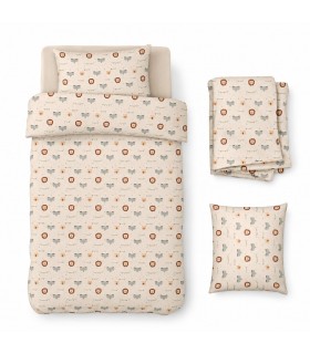 Funda Nórdica Estampada, Cama de 90 cm, 150x200 cm, Funda de Almohada 45x75 cm, 100% Algodón