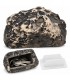 Piedra Escondite para Llaves con Compartimento Secreto, Diseño Real, Gris Oscuro, 5.5x 8x4.5 cm