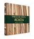 Tabla Cortar Cocina, Madera de Acacia, 35x35x2.5 cm, Diseño a Rayas, Color Marrón