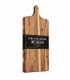 Tabla de Cortar de Cocina, Madera de Acacia, 52x22x1.5 cm, Diseño Alistonado Natural, Color Marrón