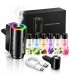 Ambientador Inteligente para Coche con Luz LED RGB, 6 Aromas, Rellenable, Carga USB-C